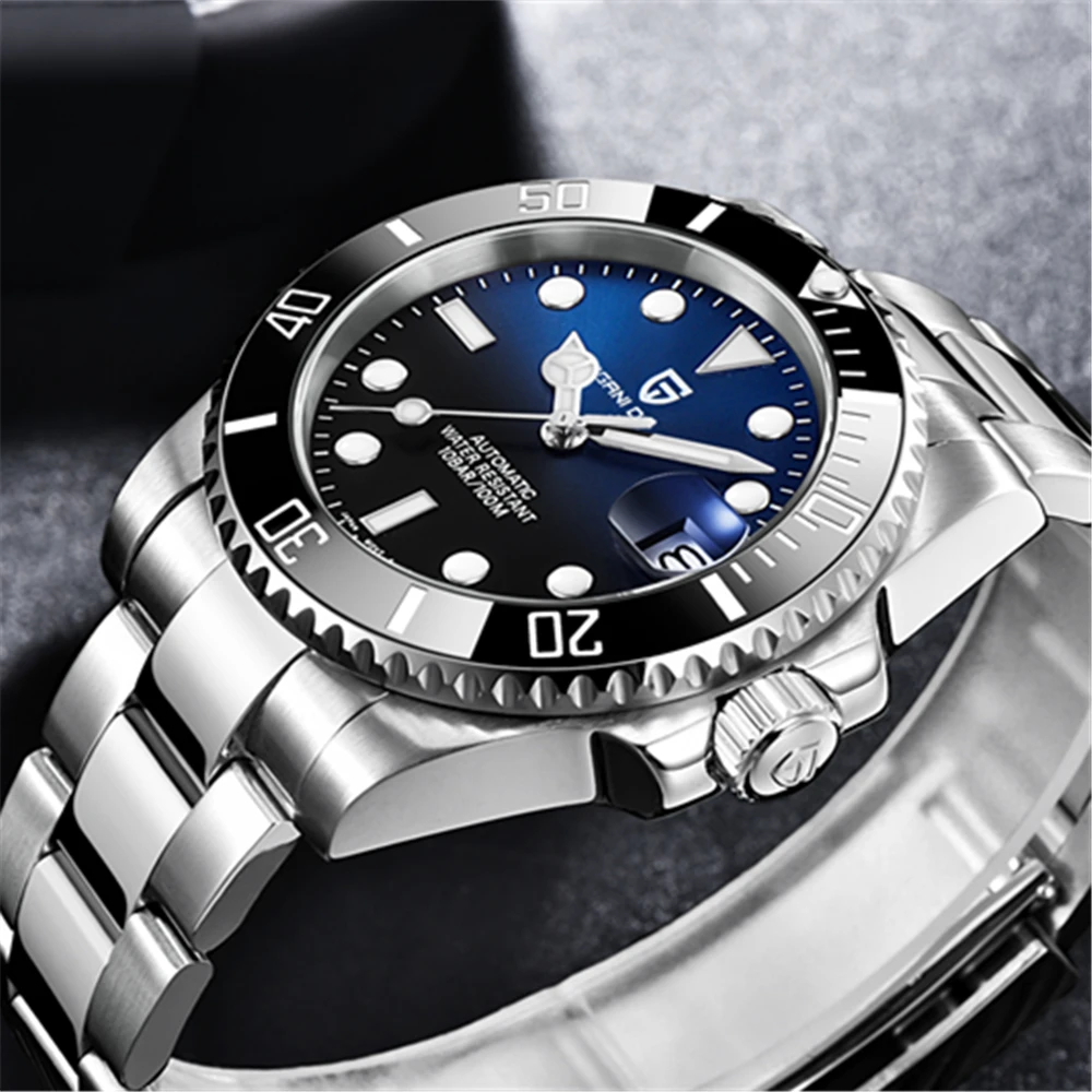 PAGANI DESIGN Luxury Men's Wristwatch Stainless Steel Automatic Mechanical Watch Top Men's Waterproof Clock reloj hombre