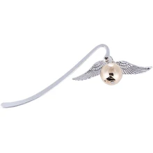 1 шт. Ретро металлическая Закладка Дары смерти крыла Закладка золото лучший подарок для чтения снитч книга марка подарок для учителя