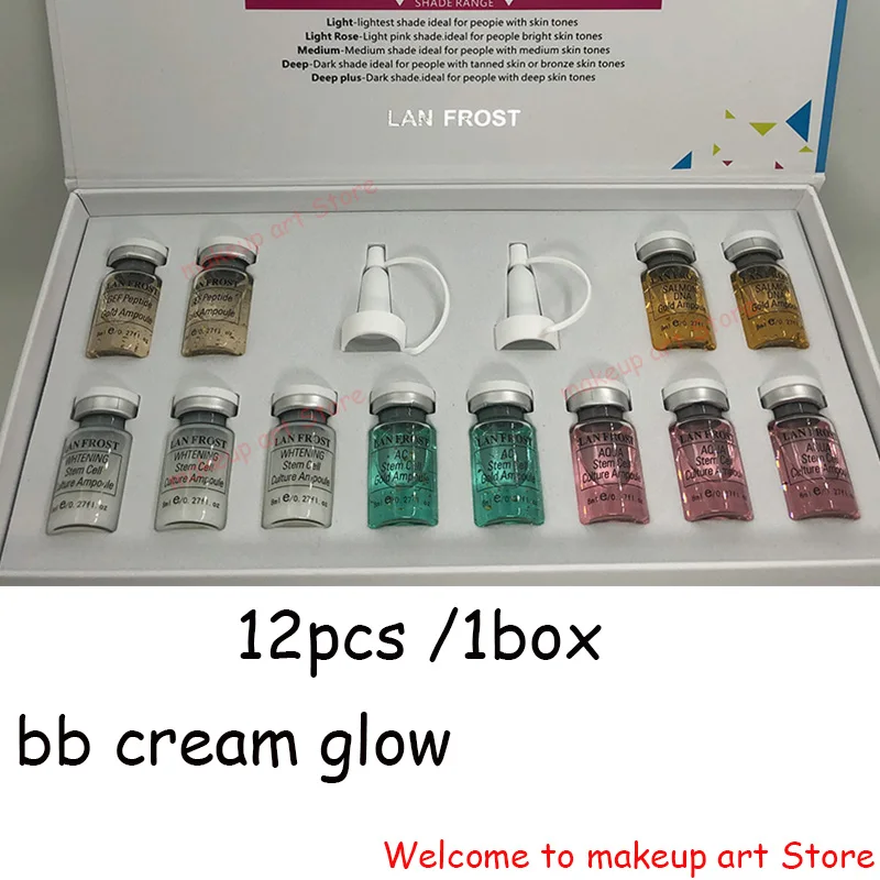 12pcs bb cream2 7 эффект светодиодный светильник bb крем машина Микроиглы ручка для bb крем stayve Белый Осветляющий основа bb крем красота ручка - Цвет: 12pcs bb cream2
