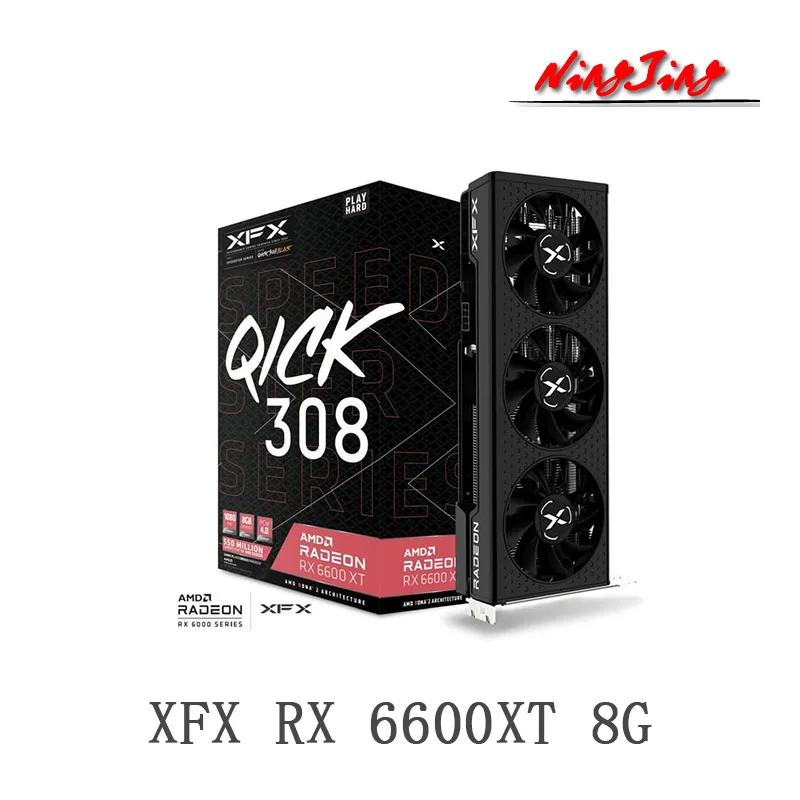 XFX AMD Radeon RX 6600 XT 8 Гб GDDR6 128-bit 7nm 6600XT Новый | Компьютеры и офис