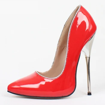 

Classic Red Pumps 14CM High Heels Pointed toe Slip-On Women Party Club Wedding Shoes
