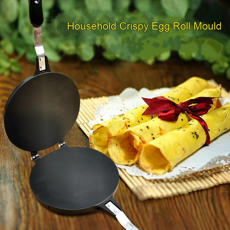 Description Picture 2 of itemDMWD Egg Roll Baking Pan Crispy Eggs Omelet Mold Ice Cream Cone Maker Parts Baking Pan For Waffle Cake Bakeware Baking Tools