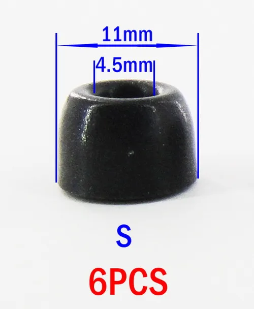 6 шт. TENNMAK наушники высокого уровня TWS пены памяти амбушюры/колпачок губки амбушюры туры беспроводные наушники пены - Цвет: SMALL SIZE 6PCS