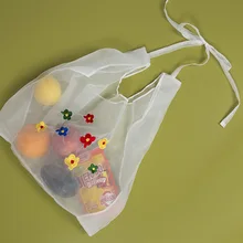 Женская Студенческая вышитая сетчатая сумочка, портативная хозяйственная сумка для улицы J9