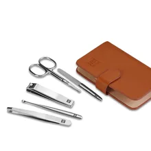 5 шт./компл. многофункциональная машинка для стрижки ногтей косметические ножницы пинцет куретка набор из нержавеющей стали Педикюр Маникюр Набор для дизайна ногтей инструменты