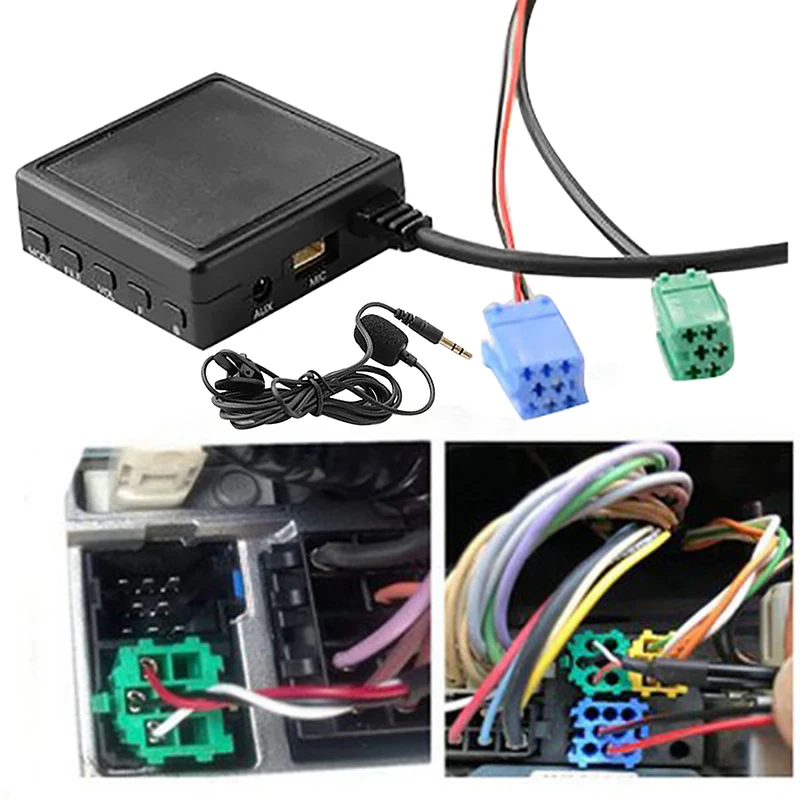Car audio adapter Car Bluetooth Module 6 Pin AUX TF USB Adapter Wireless Radio Player Stereo Audio Module for Renault 2005-2011