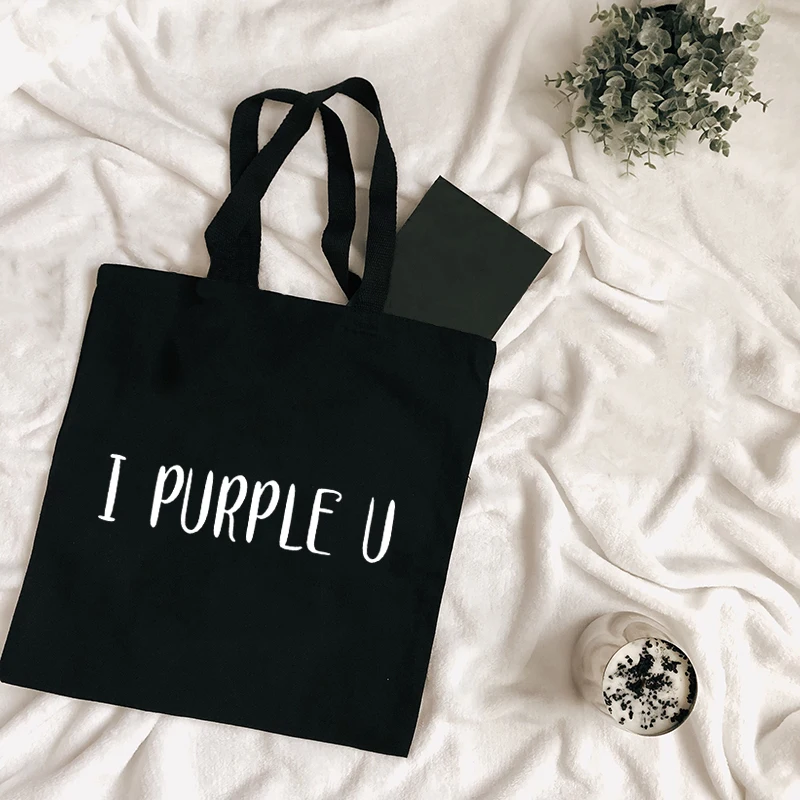 I Purple U Canvas Tote Bag 2