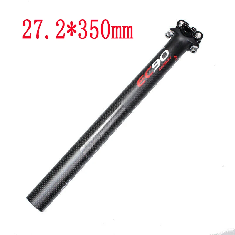 27.2-350mm EC90 горный велосипед Подседельный штырь труба из углеродистого волокна 3K из углеродного волокна подседельный стойка сиденья для велосипеда мtb велосипед Запчасти 27,2/30,8/31,6*350/400 мм Подседельный штырь для горного велосипеда - Цвет: 27.2-350mm