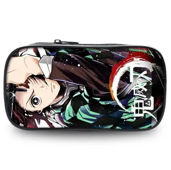 

Anime Demon Slayer: Kimetsu no Yaiba Pencil Case Make up Cosmetic Bag Cartoon Student Multi-function flip Stationery Bag Gift