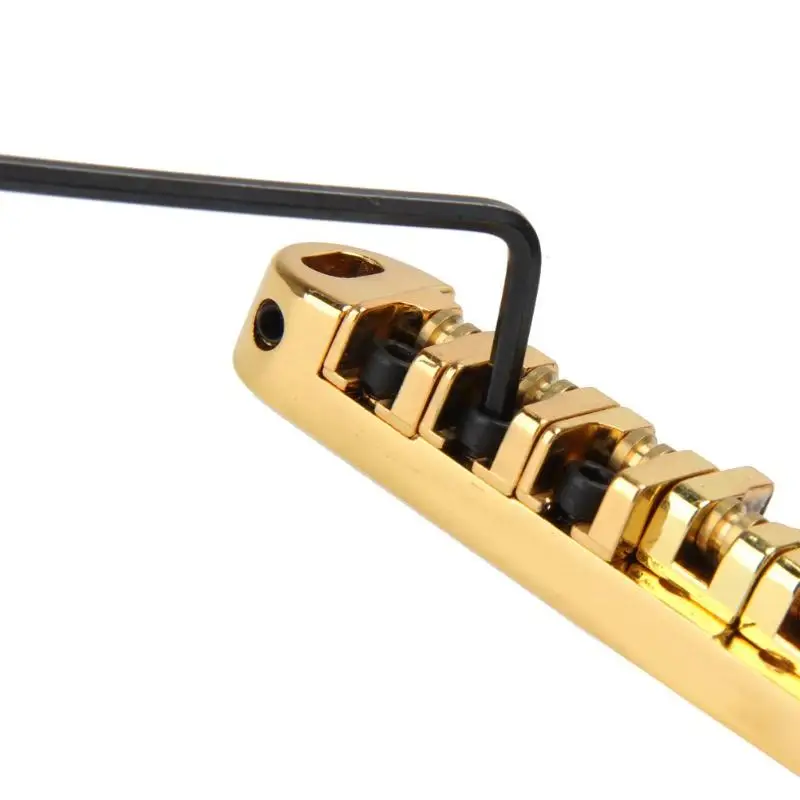 3 цвета латунный роликовый Регулируемый седло Tune-O-Matic цинковый сплав и латунные ролики мост для электрогитары LP золото серебро черный