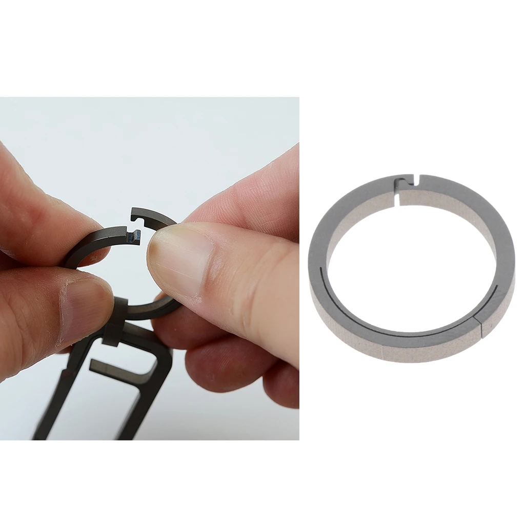 2pcs Titanium Round Carabiners Ring Buckle Snap Hook Keychain Clip for Picnic BBQ Backpacking Travel Garden