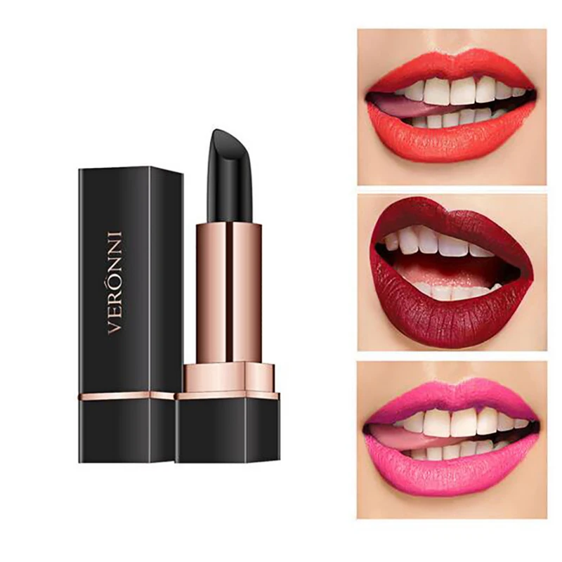 Veronni Black Rose Lipstick Cosmetic Makeup Waterproof Lip Long Lasting