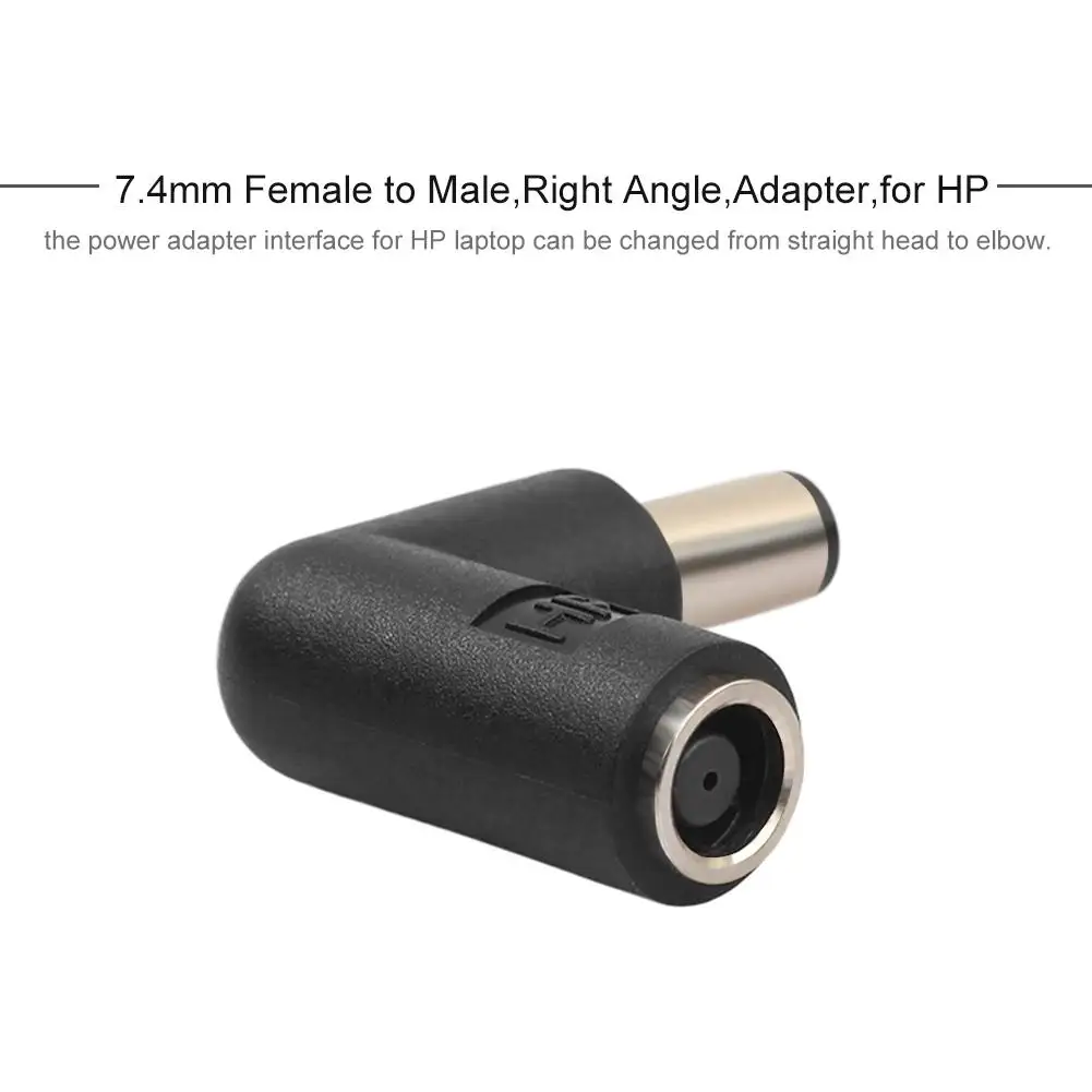 90-Degree Right Angle Adapter 7.4mm Female to 7.4mm Male for HP and DELL Laptops Description Image.This Product Can Be Found With The Tag Names Cheap Computer Cables Connectors, Computer Cables Connectors, Computer Office, High Quality Computer Office