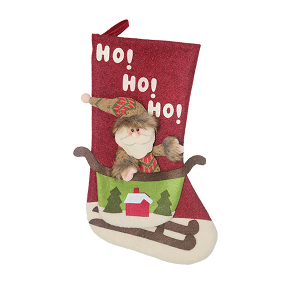 

Christmas Xmas Tree Hanging Party Tree Decor Santa Stocking Sock Gift Candy Bags Lovely Gift Bag For Children