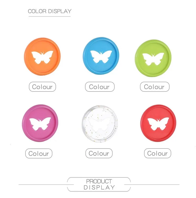 100PCS Colorful Butterfly Disc Binding Mushroom Hole DIY 360 Degree Binding Disc Plastic Rings Binder Office Supplies