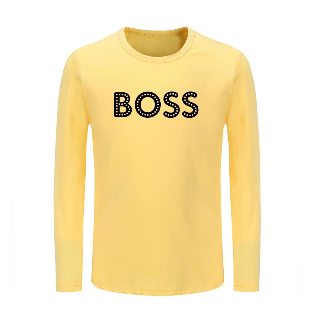 Детские футболки с рисунком mini boss ctrl+ c ctrl+ v Детские футболки с графическим принтом топы с длинными рукавами для мальчиков и девочек, рождественский подарок - Цвет: JeKY2788C