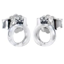 Подлинные 925 пробы серебряные серьги, полированные короны, о-образные серьги для женщин, свадебный подарок, изысканные европейские ювелирные изделия