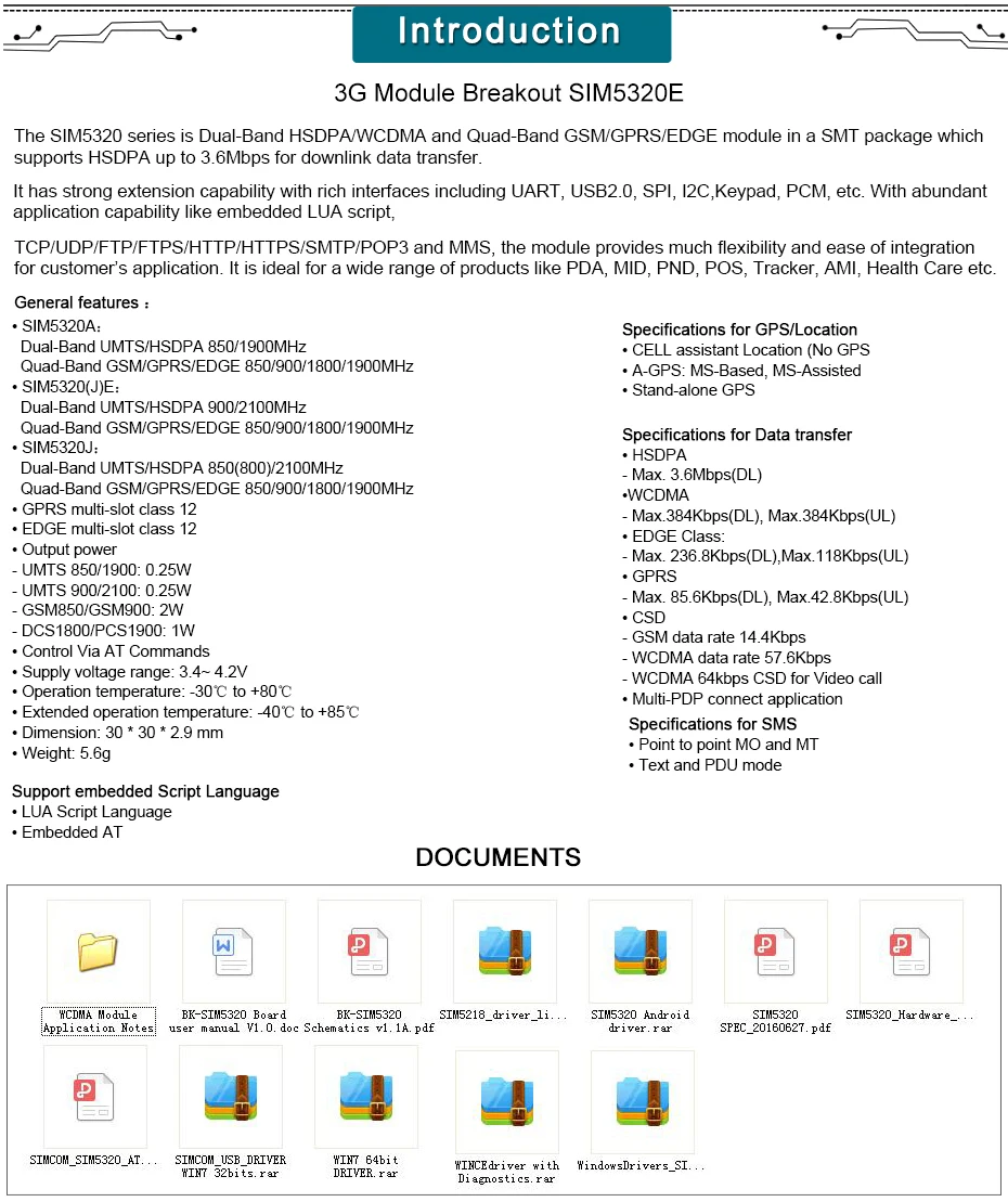 3g сотовая связь Breakout 115200Bps Baud, SIM5320E 3g GSM GPRS gps Плата расширения, Mini 3g/WCDMA/gps Breakout SIM5320E на плате 1 шт