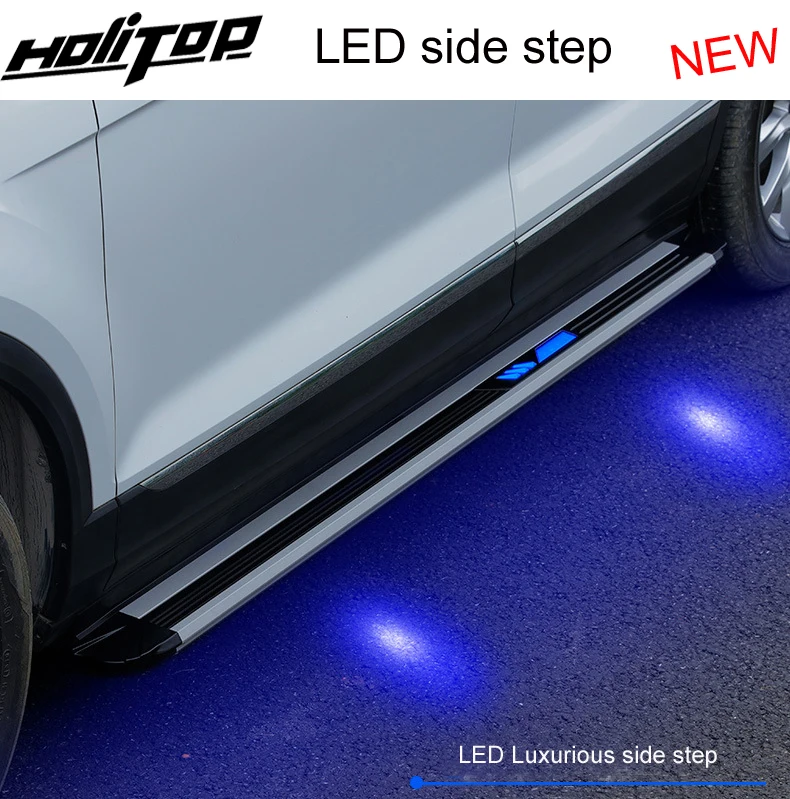 Светодиодная подножка nerf bar side step для Mitsubishi Outlander 2013 2020 со светильник кой модный