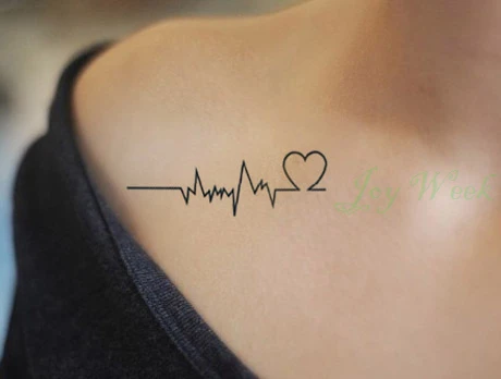 Waterproof Temporary Tattoo Sticker of body Love wave tattoo small size tatto stickers flash tatoo fake tattoos for girl women