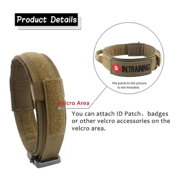 Dog collar nylon adjustable military tactical dog collars control handle training pet cat dog collar pet products