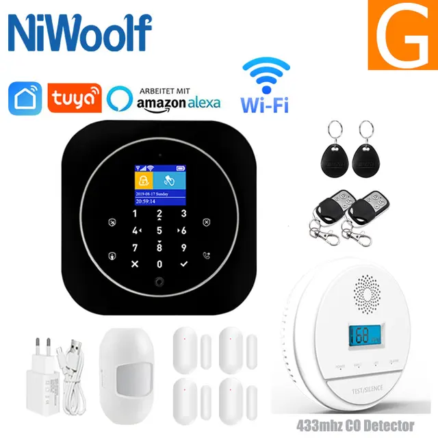 Wifi GSM sans fil Smart alarme Systerm Home Burglar Sécurité Porte Capteur App SMS