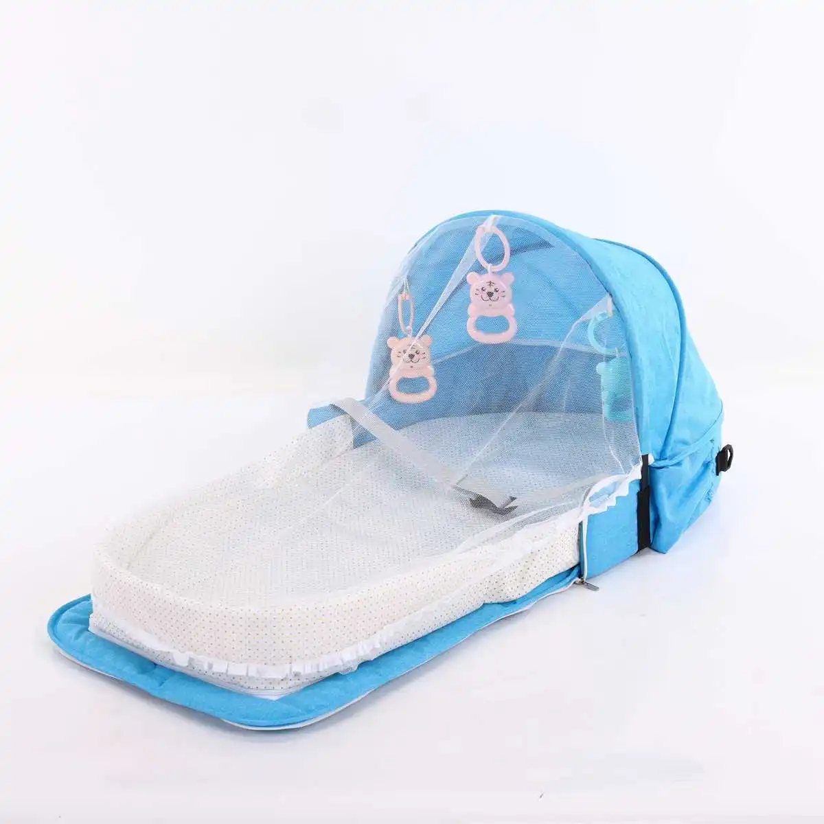 

Hot Multi-function Folding Mummy Bag Baby Bed Child Foldable Baby Crib cot With Mosquito Net Breathable Infant Sleeping Basket