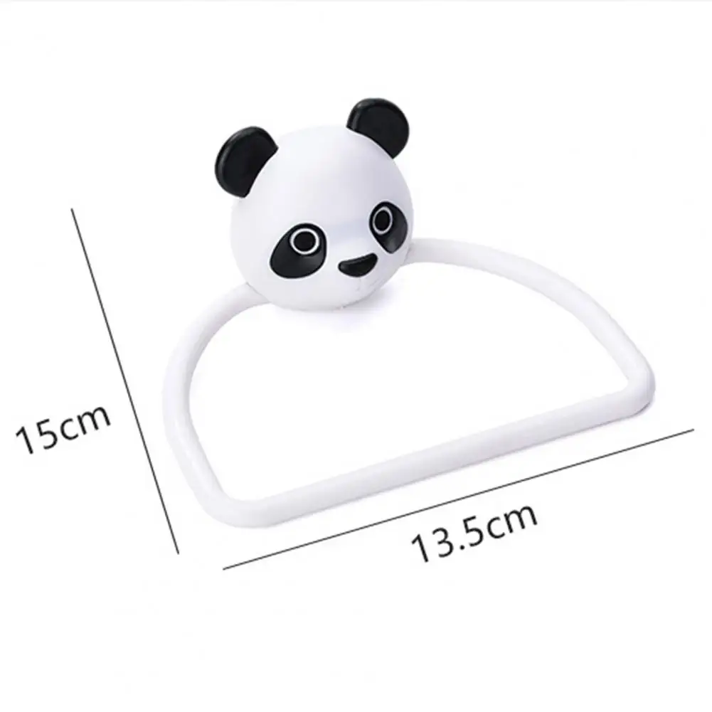 Towel Bars Fashion Hone Ring Panda Puppy Storage Rack Cartoon Rags Holder Bathroom