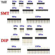 

YUXI 1pcs SMT DIP Pogo Pin Connector Pogopin Battery Spring Loaded Contact Test Probe Power Charge Header Pins 2.54 Grid