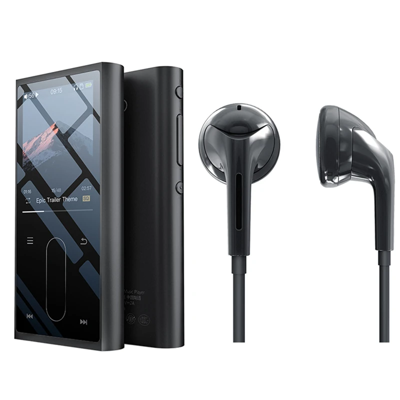 Распродажа комплектов M3K+ EM3K FiiO M3K спорт аудио мини HiFI Mp3 плеер с голосовой перекодировкой для студентов, детей с наушниками EM3K - Цвет: m3k Black-EM3K