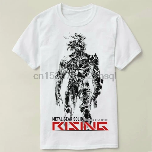 Raiden Mgs с металлическим зубчатым механизмом однотонная летняя футболка мужская