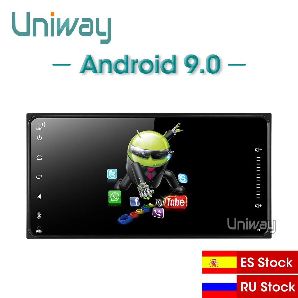Uniway AHG7071 2G+ 3 2G android 9,0 автомобильный dvd для toyota avensis hilux старый camry RAV4 автомобильный Радио gps navigatrion автомобильный стерео плеер