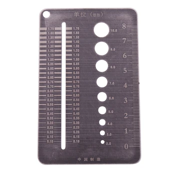 

0.1-10mm Screw Gauge Plate Diameter Measuring Gauge Stainless Steel Drill Bit Bolt Wire Gauge