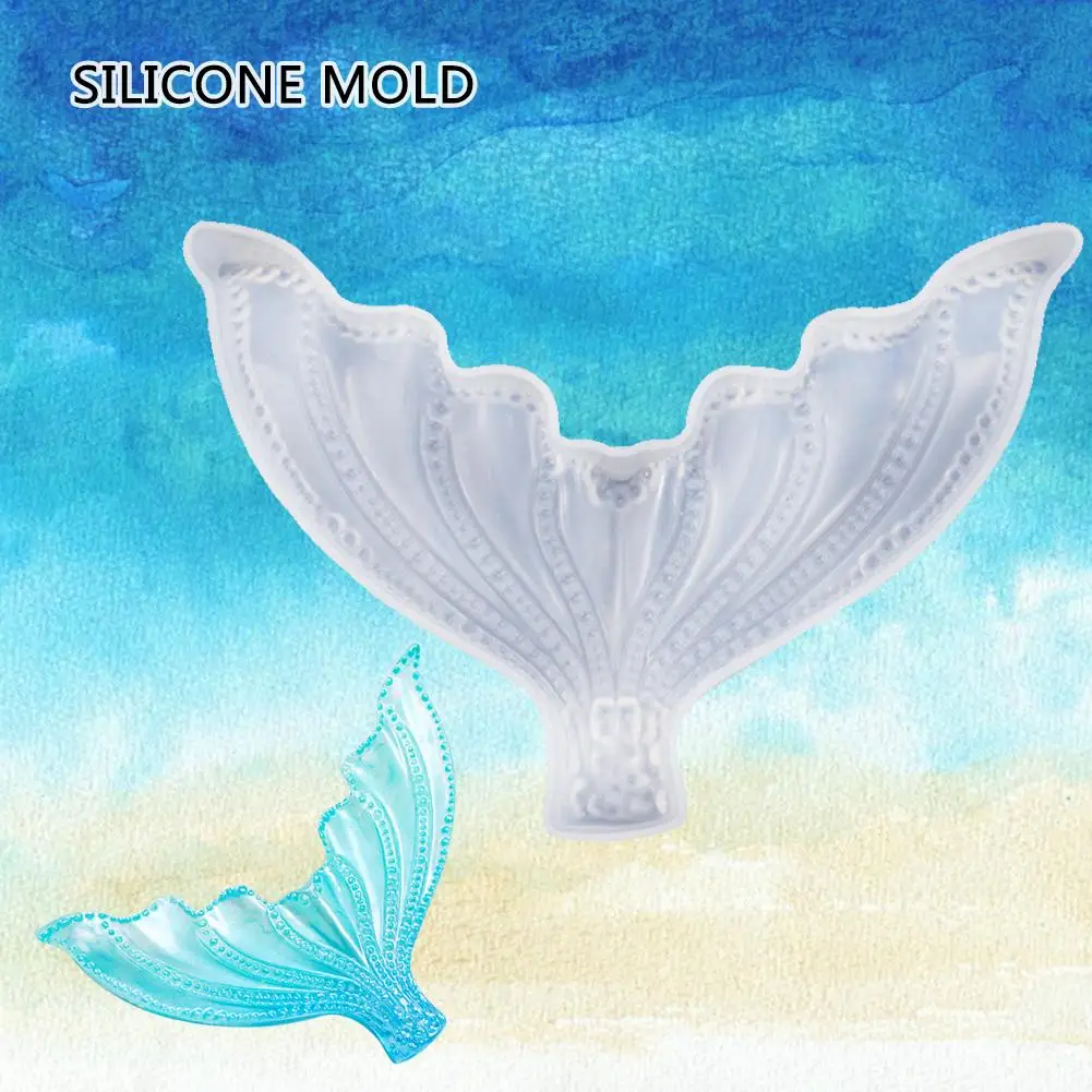 

Crystal Epoxy Mold Three-dimensional Large Fishtail Mold Mirror Table Mirror Mold Translucent Cake Chocolate Fondant Silicone M
