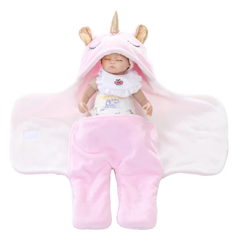 

Winter Baby Envelope Wraps Boy Girls Blanket Wrap Soft Fleece Baby Swaddle Sleeping Bag For Newborns Bedding Blanket photography