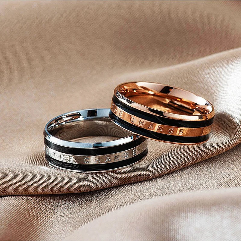Couple Wide Ring for Men Women Multicolor Epoxy Titanium Steel Finger Accessories Jewelry Lover Gift GR408 finger rings fashion rings engagement rings zircon rings couple rings crystal rings