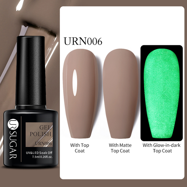 SUGAR Luminous Gel Top Coat Semi Permanent Glow In Dark Fluorescent Soak Off UV LED Color Gel Nail Varnish Nails for Manicure