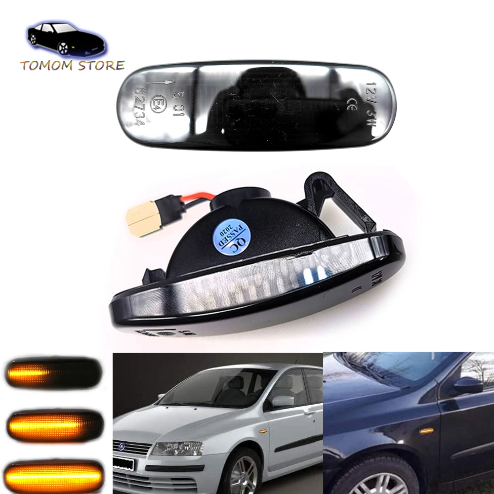 

2x led front side marker turn signal indicator dynamic lights for Peugeot Bipper Box Van Bipper Tepee Citroen Nemo Panel Estate