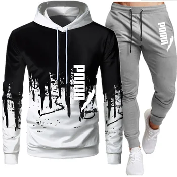

2020 spring and autumn new fashion letter digital printing hooded sweater men and women casual loose sweatshirt sweater suit all
