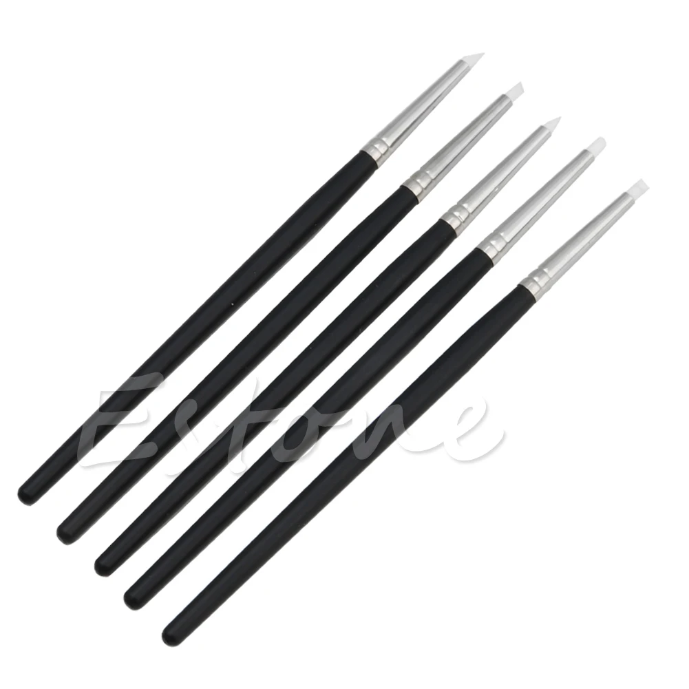 

Set of 5pcs Silicone Rubber Shapers Polymer Clay Sculpting Fimo Modelling Tools