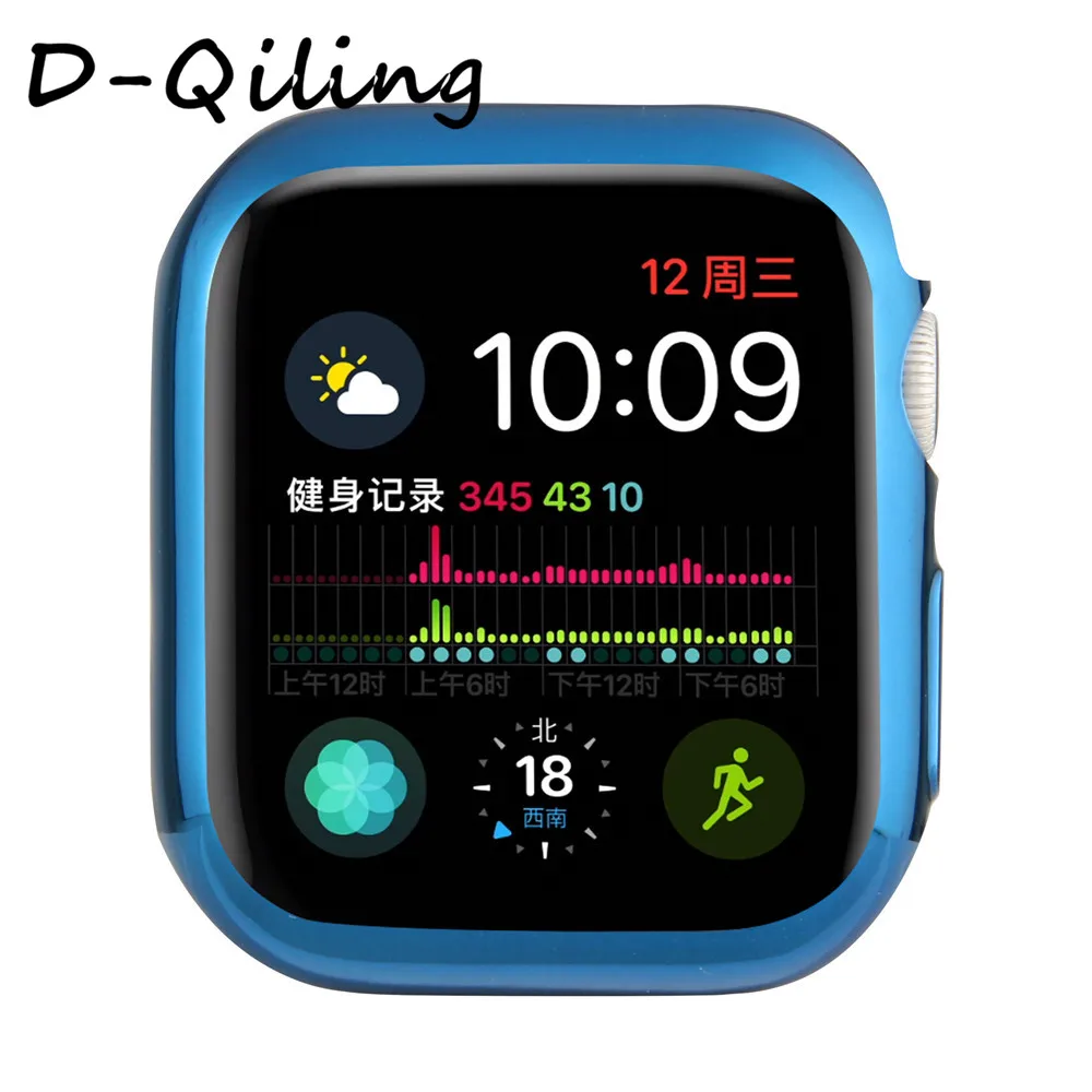 Чехол для часов Apple Watch Case5, 4, 3, 2, 1, 40 мм, 44 мм, прозрачный чехол из ТПУ, защитная пленка для экрана iWatch
