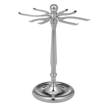 

Men Razor Holder Stainless Shaving Brush Stand Safety Razor Holder with 4 Slots Male Shaver Stand Shaving Tool
