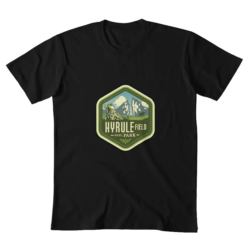 Hyrule полевой национальный парк футболка zelda Дыхание Дикого мастера меч ссылка на прошлую небоскреб меч hyrule окарина