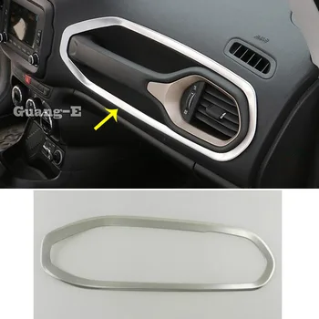

For Jeep Renegade 2016 2017 2018 2019 2020 Car Garnish Cover Trim Stainless Steel Front Up Air Conditioning Outlet Vent Frame