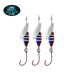 Water Sniper 2PCS Spinner Bait 2.5G 3.5G 5G Metal Spoon Fishing Lure With Single Hook For Trout Bass