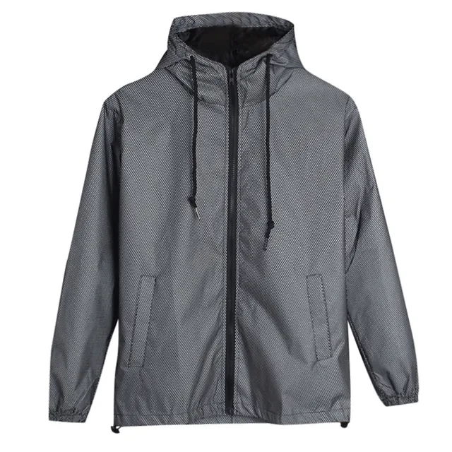 New full reflective jacket men women harajuku windbreaker jackets hooded hip-hop streetwear night shiny zipper coats jacke 9927