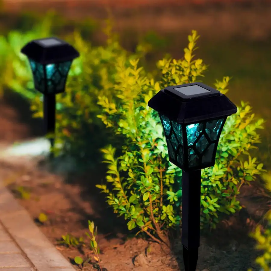 

2Pcs/Set LED Solar Powered Pathway Light For Outdoor Garden Lawn Patio Yard Walkway Landscape Lamp
