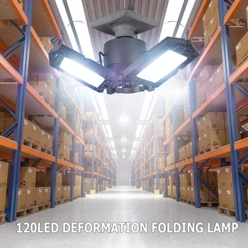

LED Garage Lights Foldable E27 Bulb E27 Deformable LED Ceiling Light Home Warehouse Workshop Garage Folding Lamp