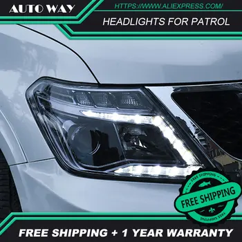 

Car styling HID LED Nissan Patrol headlight HID Hernia lamp accessory products case for Nissan Patrol headlights 2014