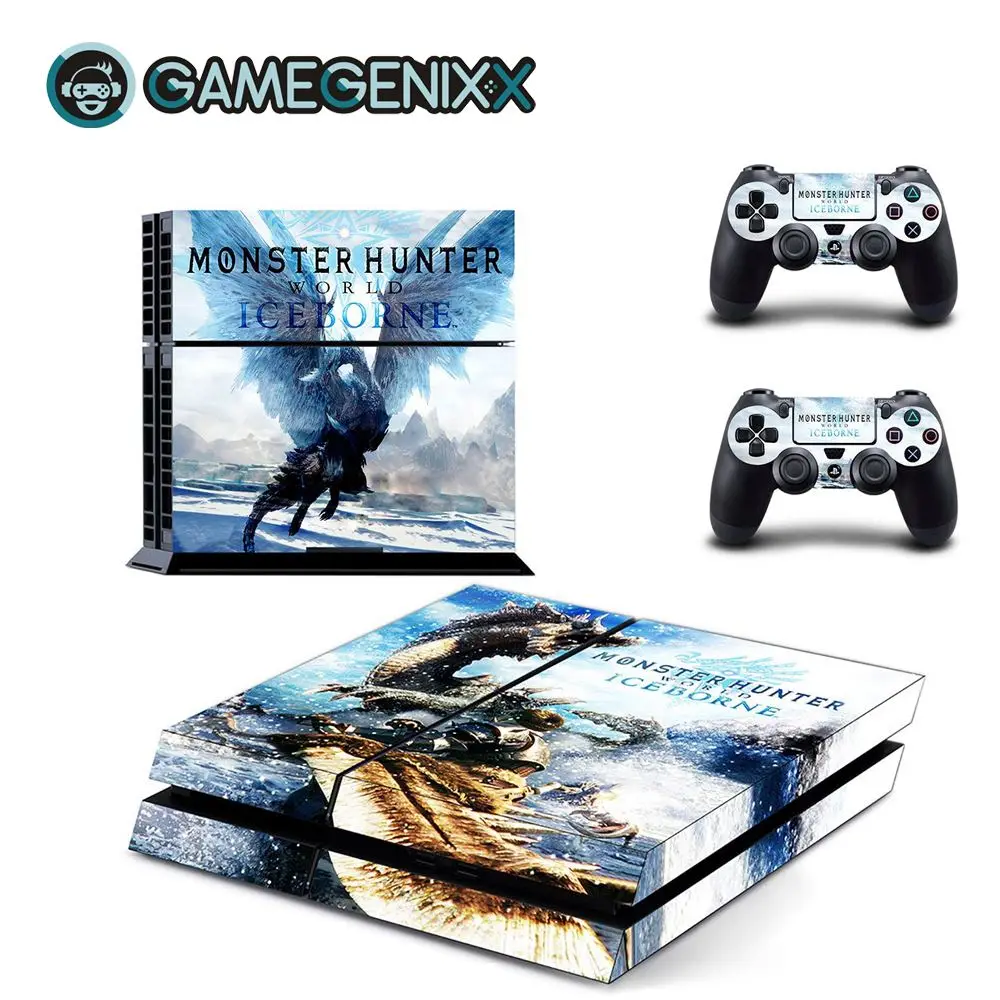Monster Hunter Наклейка на кожу GAMEGENIXX защитный винил наклейка для консоли PS4 и 2 контроллера-Monster Hunter World - Цвет: Monster Hunter